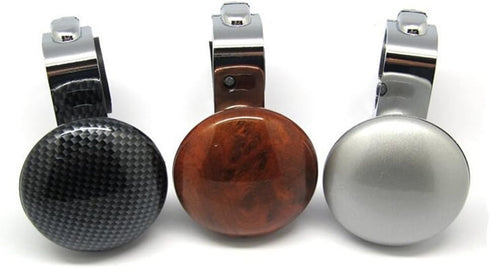 VORCOOL Metal Steering Wheel Assistive Ball Power Booster Ball Spinner Steering Wheel Knob for Car Vehicle (Peach Wood Color)...