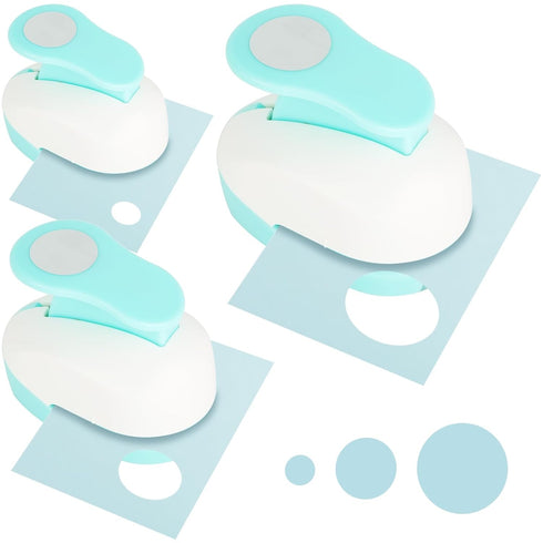 Koogel 3PCS Paper Hole Punches, Craft Paper Punch Set Lever Punch Hole Punch Shapes for Scrapbooking Festival Paper Greeting Card DIY Albums Photo...
