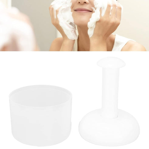 Face Foam Maker, Rich Cream Foamer Skincare Tools Facial Cleanser Foam Cup Portable Plastic Whip Bubble Maker Face Wash Foamer Cup Facial Skin Cle...
