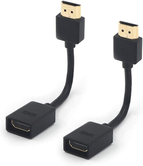 VCE 2-Pack HDMI Male to Female Swivel Adapter HDMI Extension Gold Plated Converter for Google Chrome Cast, Roku Streaming Stick...