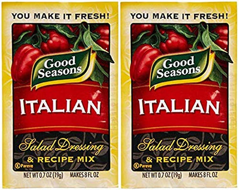 Good Seasons Italian Dressing Mix, 2 Packages with Cruet, 1.4 Oz. Net (Premium pack)...