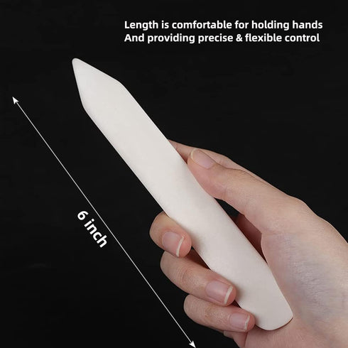 WUTA Bone Folder Genuine 2Pcs Cattle Bone Paper Creaser Scrapbooking Tool for DIY Handmade Burnishing Bookbinding Cards and Paper Crafts...