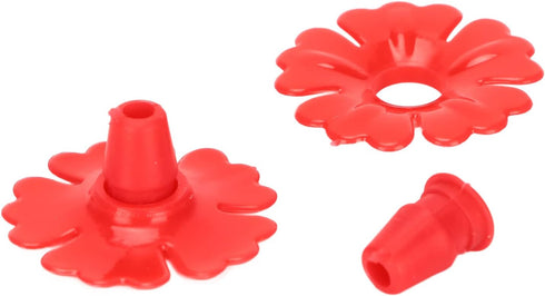 30 Pieces Hummingbird Feeders Replacement Flowers, Bird Feeder Replacement Parts Feeding Ports for Hummingbird Feeder Hanging Feeder (Red)...