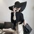Women's Ridge Wide Floppy Brim Summer Hat Large Brimmed Garden Beach Sun Hat Big Summer Sun Hat Straw Cap Party Garden Travel Black...
