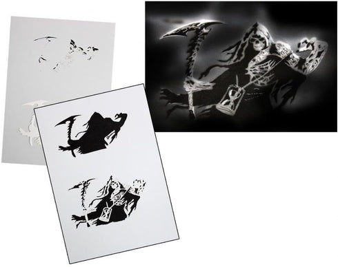 UMR-Design AS-109 reaper Airbrushstencil Step by Step Size M...