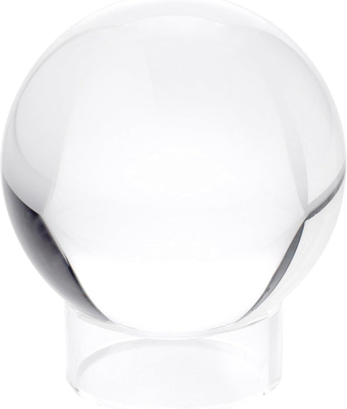 Plymor Clear Acrylic Beveled Egg, Marble, Ball or Sphere Display Holder Stand, 1" H x 2.5" W (2 Pack)...