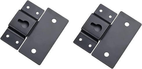 2Sets Hanging Speaker Bracket Universal Metallic Wall Mount Iron Hook Hanger Plate Connector Wall Mount Iron Hook Hanger Plate Connector with Moun...