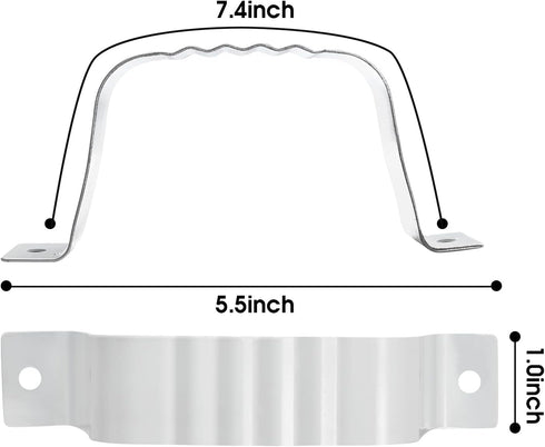 Downspout Strap 2x3, Strap for Downspout, 4 pack, White...