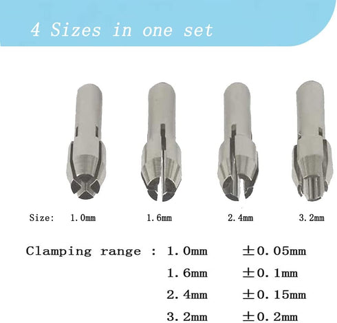 Luo ke 9Pcs Quickly Changed Rotary Collet Set Clamping Nut Fits For Dremel...
