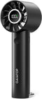 Gaiatop Portable Mini Fan, Handheld Personal Fan with LED Display, 3 Speeds, 2000mAh USB Rechargeable Battery Fan, LED Lighting, Small Desk Fan fo...