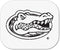 Florida Gator Head Curbee Stencil - FUOOS-601...
