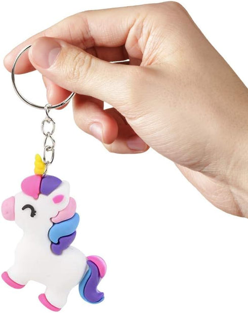 ArtCreativity Unicorn Rubber Keychains, Set of 12, Fun Key Chains for Backpack, Purse, Luggage, Unicorn Birthday Party Favors for Kids, Goodie Bag...