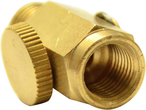 Quickun Pneumatic Brass In-Line Air Flow Regulator Valve, 1/4" NPT Male & Female, Air Pressure Compressor Tool...