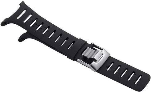 Watch Band Compatible with Suunto T1 T1C T3 T3C T3D T4C T4D, Soft Rubber Replacement Watch Strap for Suunto T Series Smart Watch, Black...
