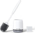 Lefree Silicone Toilet Brush and Holder,Bathroom Cleaner Brush Set,Non-Slip Handle Toilet Bowl Brush with TPR Soft Bristle,Wall Mounted/Floor Stan...