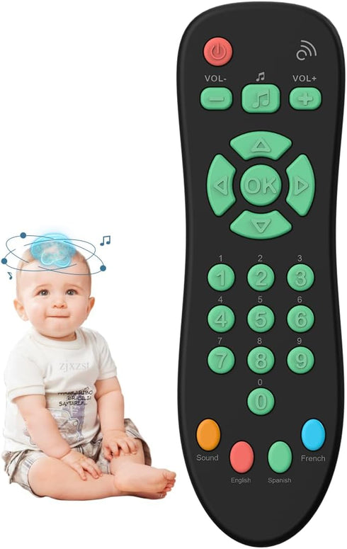 Baby TV Remote Control Toy with Light and Sounds, Kids Musical Early Education Learning Realistic Toddler Remote Toys for Preschool Infant Toddler...