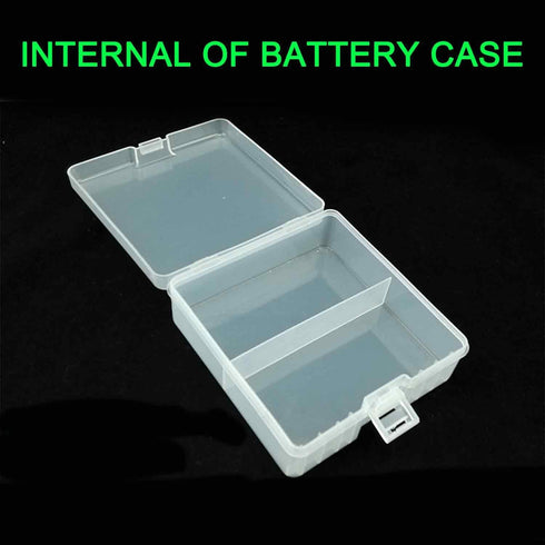 Fielect 100 x AA Battery Storage Case Holder Organizer Box Transparent...