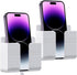 D1 Wall Mount Phone Holder, Phone Stand with Adhesive and Data Cable Receiving Hole, Phone Holder for Shower, Charging, RV, Compatible with iPhone...