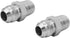 (2-PACK) 2404-10-08 Hydraulic Hose Adapter Fitting 5/8" Male JIC 37° Flare (7/8"-14UNF) × 1/2" Male (1/2"-14NPTF) SAE Straight Pipe Joints Tube Co...