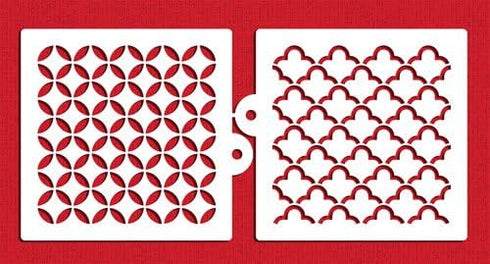Designer Stencils Quilting Miniprint Cookie Stencil Set, Beige/semi-transparent...
