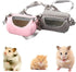 Hamster Travel Carrier Bag Round Crossbody Bag Portable Hamster Pet Bag Handbag with Adjustable Single Shoulder Strap Small Pet Supplies(Pink)...