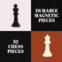 Travel Chess Set Magnetic, Mini Chess Set Travel, Portable Chess Board Magnetic, Party Journey Family Game, Ideal Gift for Friends, Foldable Board...