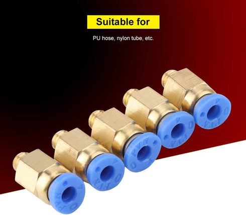 5PCS 3D Printer Accessories PC4-M6 Pneumatic Connector, Straight-through Pneumatic Joint Outer Diameter 4MM Pneumatic Joint Nylon Tube 3D Printer ...