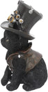 Nemesis Now Cogsmith's Steampunk Cat Adorable Black Cat with Leather Top Hat and Waistcoat, Hand-Painted Resin Figurine, Perfect for Steampunk Col...