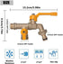 Outdoor Water Faucet, Wall Mounted Garden Water Faucet with Two 3/4 inch Brass Ball Valves Water Tap Splitter for Outdoor,Garden,Home, Balcony, Ho...