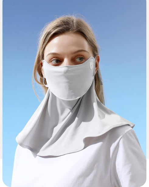Unisex Sun Protection Face Mask with Adjustable Ear Loop Ice Silk Bandana Scarf Cooling Face Neck Covering UV Protection for Summer Outdoor Sports...