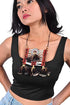 Indian style breastplate, made with bone and feathers, bone choker, Indian inspired choker...