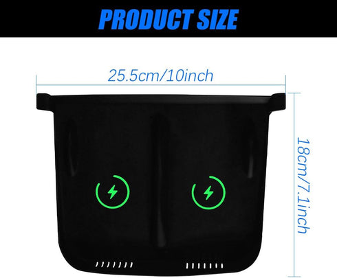 Center Console Wireless Charger Anti-Slip Silicone Mat, Waterproof Phone Pad for Wireless Charging, Car Interior Accessories Universal for Model 3...