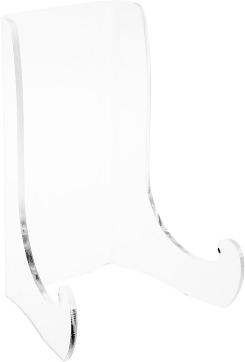 Plymor Clear Acrylic Flat Back Easel with Shallow Support Ledges, 7.5" H x 5.375" W x 4.25" D...