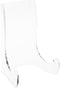 Plymor Clear Acrylic Flat Back Easel with Shallow Support Ledges, 7.5" H x 5.375" W x 4.25" D...