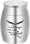 Dletay Small Keepsake Urns for Human Ashes 1.57 Inch Mini Cremation Urns for Ashes Stainless Steel Memorial Ashes Holder-Your Wings were Ready, Bu...