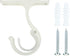 Sydien 2Pcs Curtain Rod Brackets Curtain Rods Holders with Mounting Screws and Wall Anchors for Curtains Rod (Ivory White)...