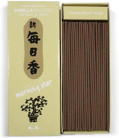 Morning Star - Vanilla 200 Sticks and Holder by NIPPON KODO, Japanese Quality Incense, Since 1575...