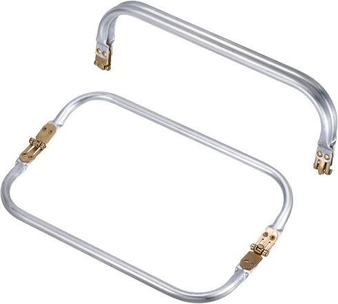 uxcell Metal Purse Frame 2Pcs, 10" Rectangle Lock Frame Kiss Lock Clasp Bag Frame Hardware Replacements for DIY Purse Handle Bag Making Sewing Cra...