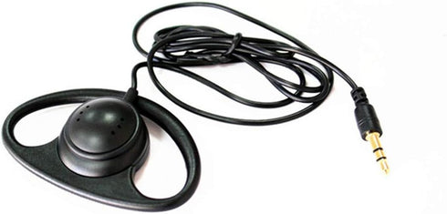 Single Side Earphone D Shape Earpiece Headset Listen Only 3.5mm Hook Earbud simultaneous interpretation Headphone (1 Pack)...