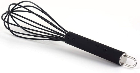 high temperature and easy to clean silicone whisk, stirrer, 10 inch, grip good grip design for Blending Whisking Beating Stirring Cooking Baking (...