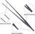 Extra Long Handle Aquarium Tweezers Serving Tongs Feed clamp,2 Pack Stainless Steel Straight and Curved Tweezers Set for Fish Tank Plants Reptile ...