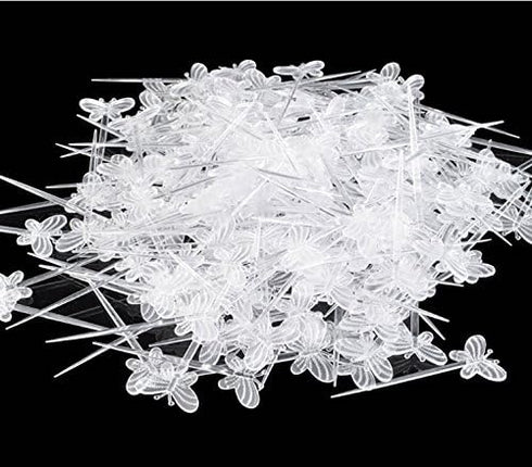 Comicfs 200 Pcs Plastic Cocktail Picks 3.5" Fruit Toothpicks Sandwich Appetizer Cocktail Sticks Food Drink Picks Skewers Party Supplies for Weddin...
