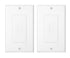 Cable Matters 2-Pack 1-Gang Wall Cable Pass Through Wall Plates with Flexible Rubber Grommet, Cable Wall Plate, In Wall Cable Management Solution ...