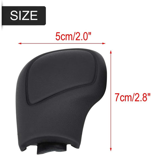 Acouto 2PCS Synthetic Leather Gear Shift Knob Side Cover Manual Shifter Gear Head Side Caps Frame Trim for CC for Jetta 6 MK6...