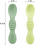 PandaEar 6 Pack Silicone Baby Spoons Self Feeding 6 Months for Toddler - Baby Led Weaning Utensils 6-12 Months - Infant Spoons First Stage - Baby ...
