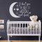 BATTOO I Love You To The Moon and Back- Moon and Stars Wall Sticker Baby Nursery Wall Decor - Kids Room Wall Decal Quotes - Baby Crib Wall Decor(w...