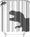 Animal Dinosaur Fabric Shower Curtain Dinosaur Silhouette Waterproof Polyester Fabric Bathroom Set with Hooks Animal Home Decor 72x72IN...