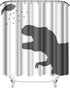 Animal Dinosaur Fabric Shower Curtain Dinosaur Silhouette Waterproof Polyester Fabric Bathroom Set with Hooks Animal Home Decor 72x72IN...