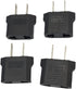European to US Plug Adapter, 4 Pack Universal Input UK/EU/AU/Asia to USA/Canada/Mexico Adapter Travel Power Plug Adapter Converters(Black)...