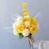 Jasion Artificial Roses Flowers 10 Heads Arrangement Silk Bouquet Glorious Meanings for Home Office Parties and Wedding Decoration (Yellow)...